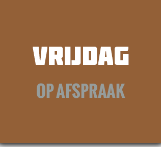 Vrijdag op afspraak